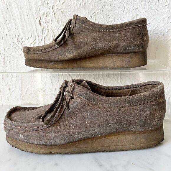 Vintage Clarks Original Wallabees Suede Leather Crepe Sole - Womens' Size 7 - Picture 2 of 8